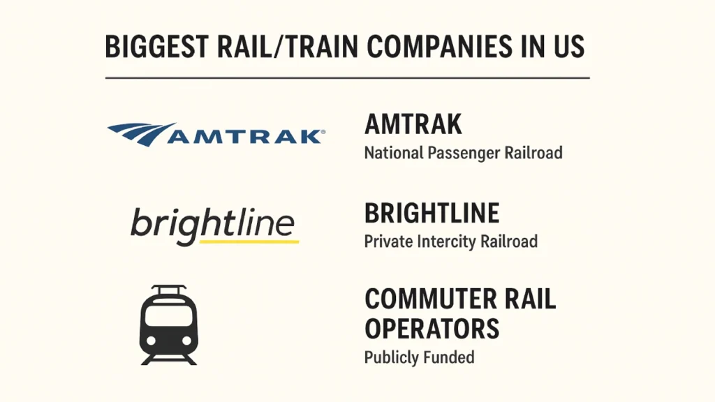 Top 3 Largest Passenger Train Companies in the United States